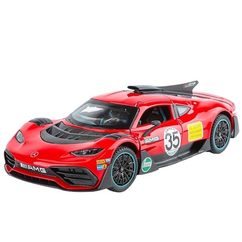 Druckguss 1:18 1:24 1:32 for Mercedes-Benz AMG ONE Series Legierung Automodell Simulation Ton Und Licht Miniatur Fahrzeugmodell Ornamente(Pink Pig 1:24) von EXYFRUX