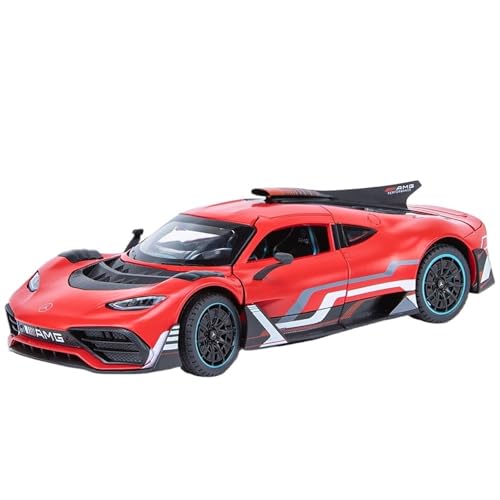 Druckguss 1:18 1:24 1:32 for Mercedes-Benz AMG ONE Series Legierung Automodell Simulation Ton Und Licht Miniatur Fahrzeugmodell Ornamente(Red 1:24) von EXYFRUX