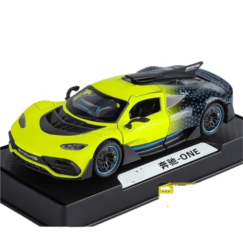 Druckguss 1:18 1:24 1:32 for Mercedes-Benz AMG ONE Series Legierung Automodell Simulation Ton Und Licht Miniatur Fahrzeugmodell Ornamente(Yellow 1:32) von EXYFRUX