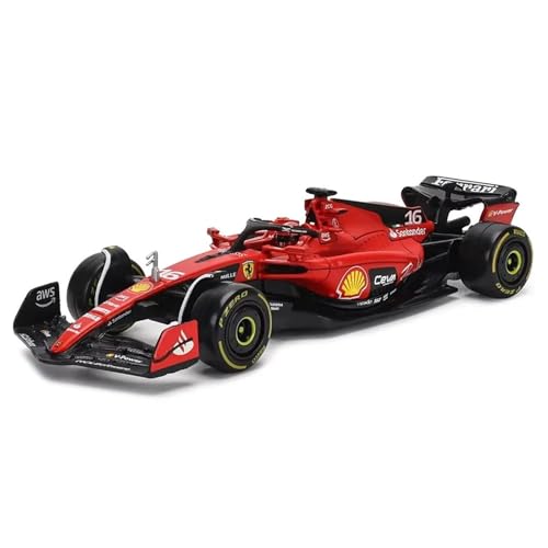 Druckguss 1:18 F1 2024 for Ferrari SF24#16 Lecler #55 Sainz Formel Racing Legierung Auto Modell Druckguss Miniatur Fahrzeug Modell Sammlung(1-18 2023 SF23-16) von EXYFRUX