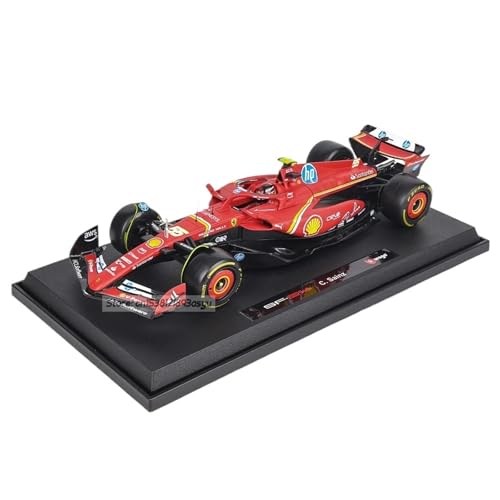 Druckguss 1:18 F1 2024 for Ferrari SF24#16 Lecler #55 Sainz Formel Racing Legierung Auto Modell Druckguss Miniatur Fahrzeug Modell Sammlung(1-18 2024 SF24-55) von EXYFRUX