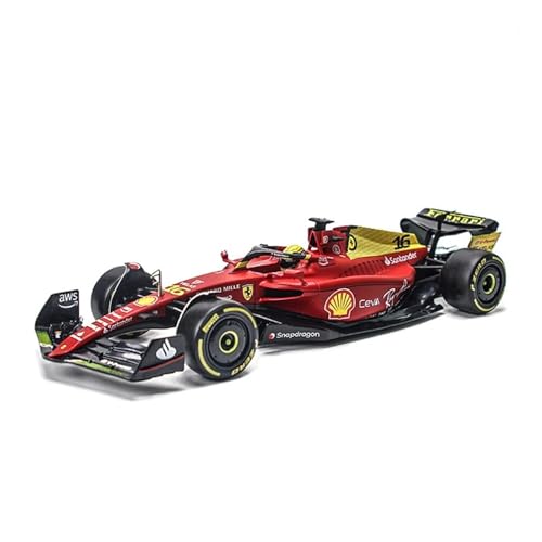 Druckguss 1:18 F1 2024 for Ferrari SF24#16 Lecler #55 Sainz Formel Racing Legierung Auto Modell Druckguss Miniatur Fahrzeug Modell Sammlung(1-18 F1-75 16 MZ) von EXYFRUX