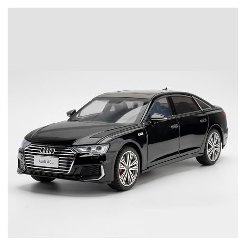 Druckguss 1:18 for Audi Classic A6L Executive Limousine Legierung Automodell Simulation Sound Und Licht Pullback Automodell Sammlung Display(Black) von EXYFRUX