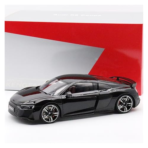 Druckguss 1:18 for Audi R8 2021 Klassische Sportwagen Legierungssimulationsautomodell Vollständig Geöffnete Tür Miniaturfahrzeugmodelldekoration(Black) von EXYFRUX