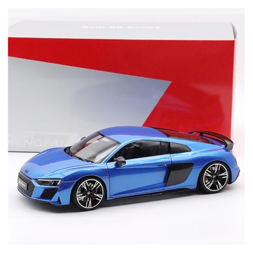 Druckguss 1:18 for Audi R8 2021 Klassische Sportwagen Legierungssimulationsautomodell Vollständig Geöffnete Tür Miniaturfahrzeugmodelldekoration(Blue) von EXYFRUX