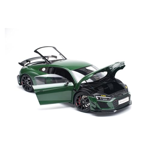 Druckguss 1:18 for Audi R8 2021 Klassische Sportwagen Legierungssimulationsautomodell Vollständig Geöffnete Tür Miniaturfahrzeugmodelldekoration(Green) von EXYFRUX