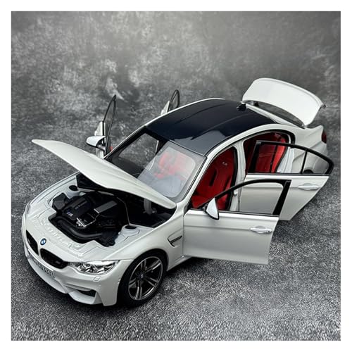 Druckguss 1:18 for BMW M3 F80 Simulation Vollständig Offene Tür Legierung Automodell Sammlerstücke Miniatur Fahrzeug Modell Dekoration(White) von EXYFRUX