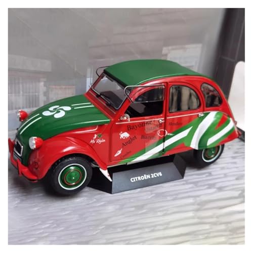 Druckguss 1:18 for Citroen 1982 Vintage Classics 2CV6 Simulation Legierung Automodell Miniatur Fahrzeugmodell Dekoration Sammlung von EXYFRUX