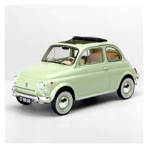 Druckguss 1:18 for FIAT Classic 500L Vintage 1968 Statisches, Vollständig Geschlossenes Automodell Aus Legierung, Miniatur-Fahrzeugmodell-Dekoration(Green) von EXYFRUX