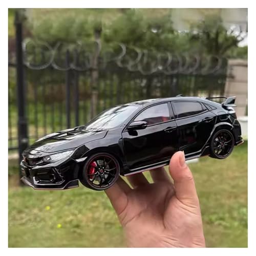 Druckguss 1:18 for Honda 2021 Civic Type R FK8 Legierung Auto Modell Simulation Vollständig Geöffnet Miniatur Fahrzeug Modell Dekoration(Black) von EXYFRUX