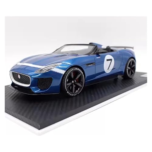 Druckguss 1:18 for Jaguar F-Type PROJECT7 Geschlossenes Harzautomodell Gedenksammlersimulation Fahrzeugmodelldekoration(Blue) von EXYFRUX
