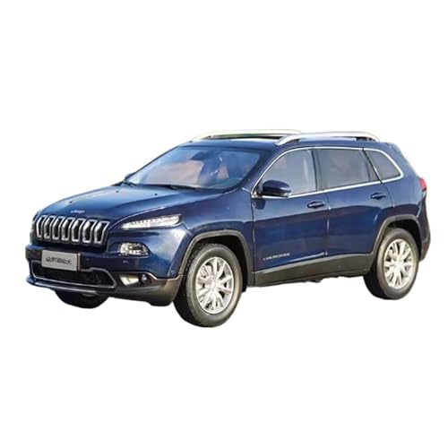 Druckguss 1:18 for Jeep Cherokee 2020 SUV Simulation Legierung Automodell Vollständig Offene Tür Fahrzeugmodell Dekorationssammlung(2018-Blue) von EXYFRUX