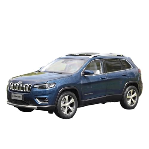 Druckguss 1:18 for Jeep Cherokee 2020 SUV Simulation Legierung Automodell Vollständig Offene Tür Fahrzeugmodell Dekorationssammlung(Blue) von EXYFRUX