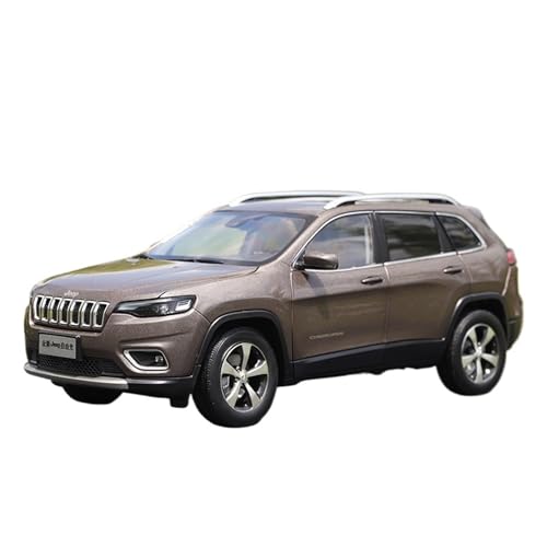 Druckguss 1:18 for Jeep Cherokee 2020 SUV Simulation Legierung Automodell Vollständig Offene Tür Fahrzeugmodell Dekorationssammlung(Brown) von EXYFRUX