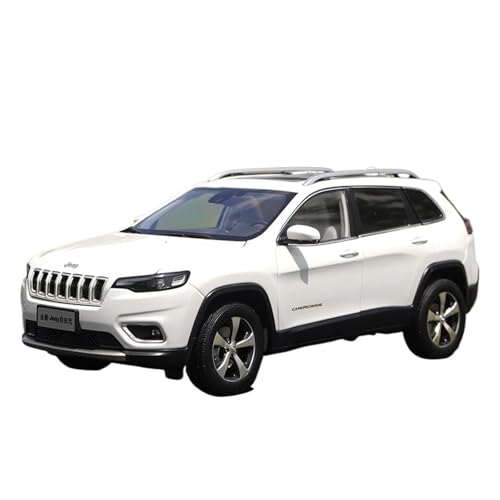 Druckguss 1:18 for Jeep Cherokee 2020 SUV Simulation Legierung Automodell Vollständig Offene Tür Fahrzeugmodell Dekorationssammlung(White) von EXYFRUX