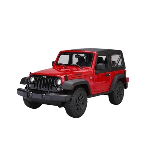 Druckguss 1:18 for Jeep Wrangler 2014 SUV Simulation Vollständig Offene Tür Legierung Auto Modell Miniatur Fahrzeug Modell Dekorative Sammlung(Red) von EXYFRUX