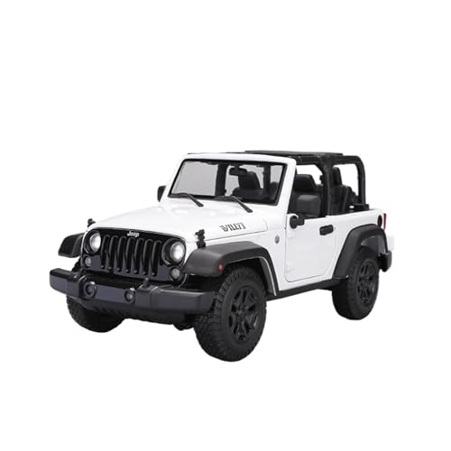 Druckguss 1:18 for Jeep Wrangler 2014 SUV Simulation Vollständig Offene Tür Legierung Auto Modell Miniatur Fahrzeug Modell Dekorative Sammlung(White) von EXYFRUX