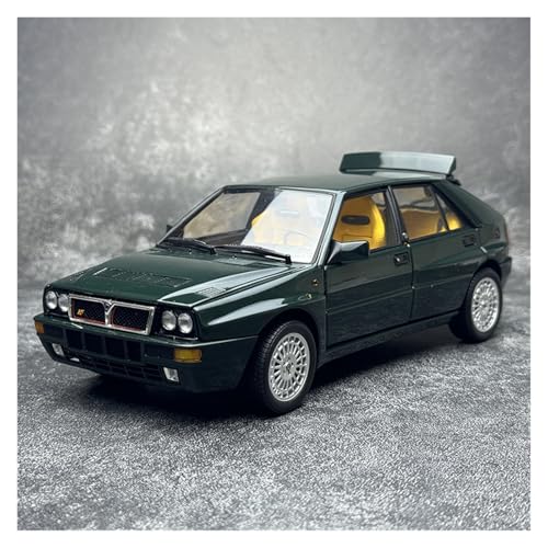 Druckguss 1:18 for Lancia Delta Evo II Vintage Classic 1979 Simulation Vollständig Geöffnete Tür Miniaturfahrzeugmodelldekoration(Green) von EXYFRUX