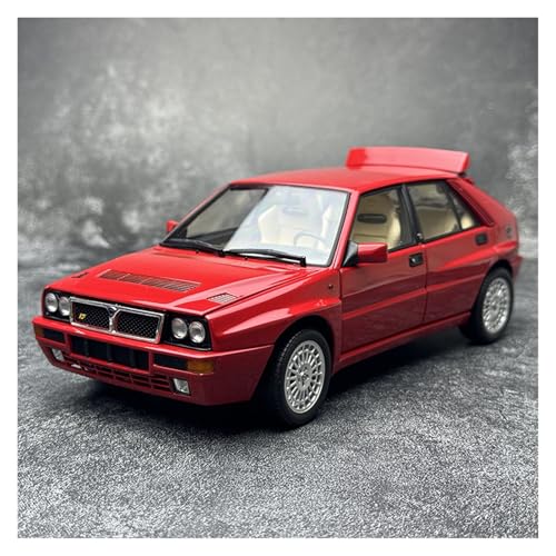 Druckguss 1:18 for Lancia Delta Evo II Vintage Classic 1979 Simulation Vollständig Geöffnete Tür Miniaturfahrzeugmodelldekoration(Red) von EXYFRUX