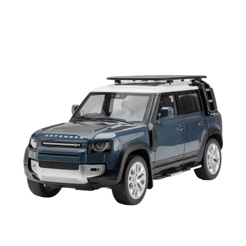 Druckguss 1:18 for Land Rover Defender Classic SUV Legierung Automodell Simulation Sound Und Licht Pullback Automodell Sammlung Display(Blue) von EXYFRUX