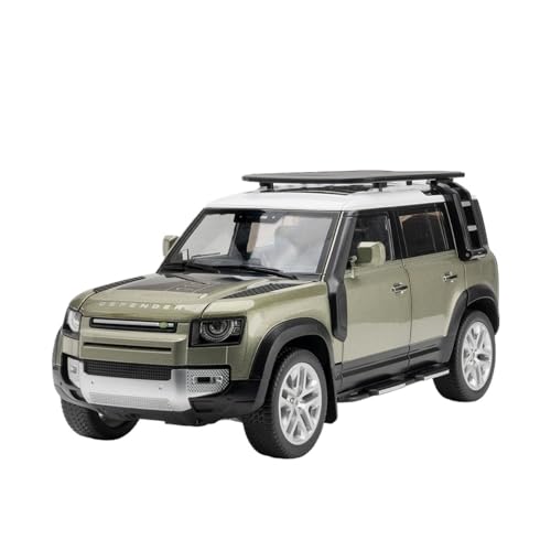 Druckguss 1:18 for Land Rover Defender Classic SUV Legierung Automodell Simulation Sound Und Licht Pullback Automodell Sammlung Display(Green) von EXYFRUX