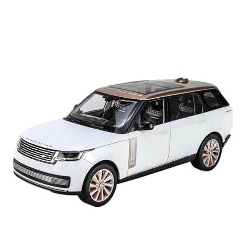 Druckguss 1:18 for Land Rover Range Rover 2022 Simulation Sound Und Licht Pullback-Legierung Automodell Miniaturfahrzeugmodell Ornamente(2022 White) von EXYFRUX