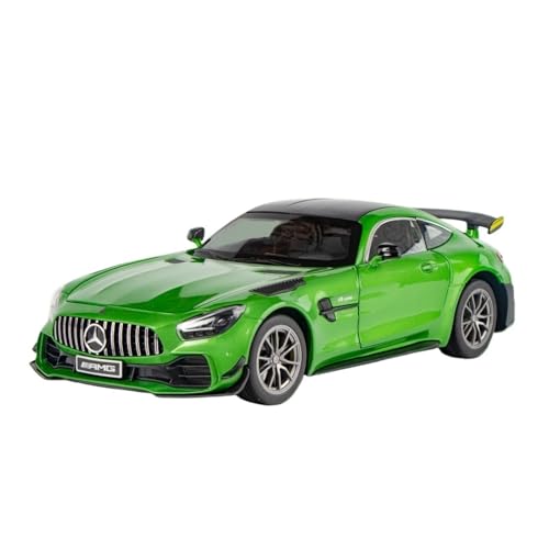 Druckguss 1:18 for Mercedes-Benz AMG GTR Legierungsautomodell Simulation Ton Und Licht Pullback-Auto Vollständig Geöffnetes Türfahrzeugmodell(Green) von EXYFRUX