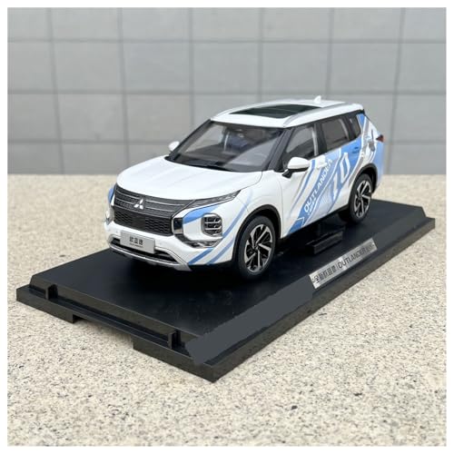 Druckguss 1:18 for Mitsubishi 2023 Outland Legierung Automodell Simulation Vollständig Offene Tür Miniatur Fahrzeugmodell Dekoration(Blue and White) von EXYFRUX