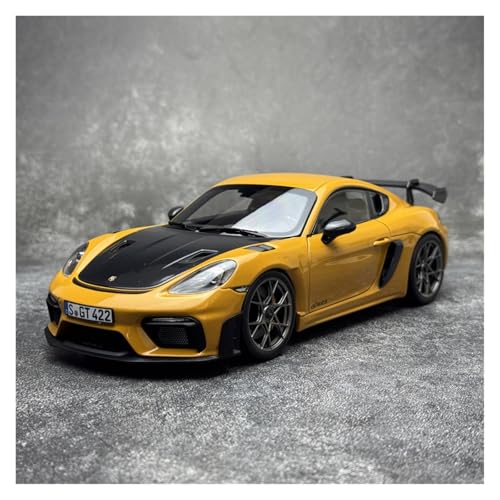 Druckguss 1:18 for Porsche 911 GT4 Klassische Sportwagen Legierung Automodell Simulation Vollständig Offene Tür Miniatur Fahrzeugmodell(Yellow) von EXYFRUX