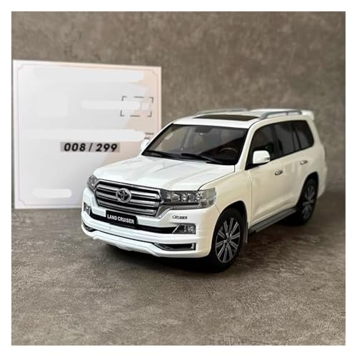 Druckguss 1:18 for Toyota Land Cruiser LC200 Mit Reserverad Legierung Vollständig Offene Tür Modell Simulation Miniatur Fahrzeug Modell(White) von EXYFRUX