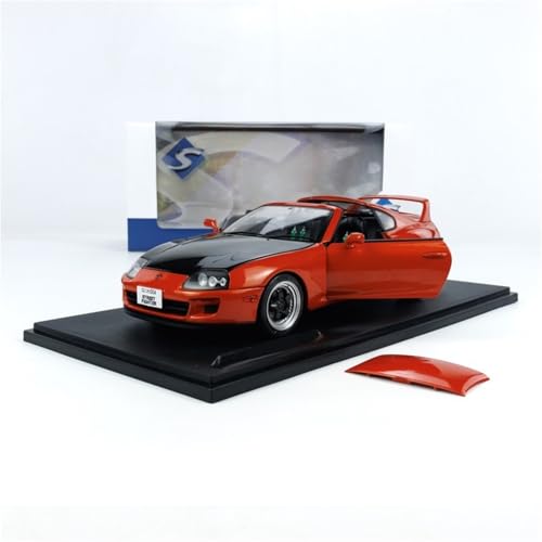 Druckguss 1:18 for Toyota Supra MK4 A80 Legierung Automodell Sammlerstücke Vollständig Geöffnete Tür Miniatur Fahrzeugmodell Dekoration von EXYFRUX