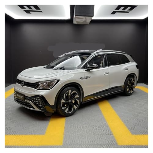 Druckguss 1:18 for Volkswagen ID.6 CROZZ New Energy SUV Legierung Automodell Simulation Vollständig Geöffnete Tür Miniaturfahrzeugmodell(White) von EXYFRUX