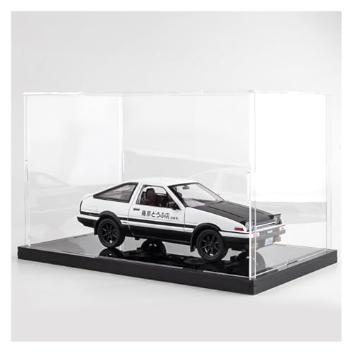Druckguss 1:20 for Toyota AE86 Initia D Mit Szenensimulation Legierungsautomodell Miniatur Sound Und Licht Pullback-Modellfahrzeug(Black with Display Box) von EXYFRUX