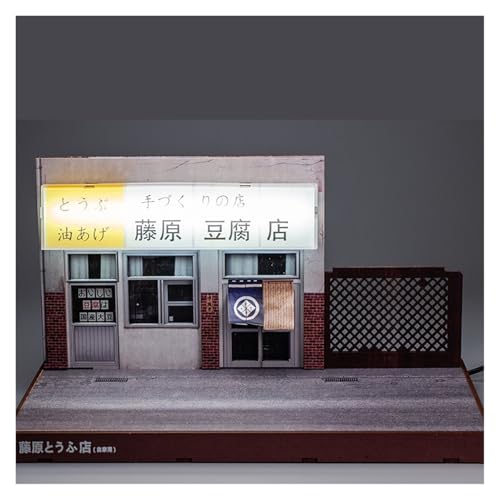 Druckguss 1:20 for Toyota AE86 Initia D Mit Szenensimulation Legierungsautomodell Miniatur Sound Und Licht Pullback-Modellfahrzeug(Scene) von EXYFRUX