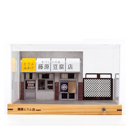 Druckguss 1:20 for Toyota AE86 Initia D Mit Szenensimulation Legierungsautomodell Miniatur Sound Und Licht Pullback-Modellfahrzeug(Scene with Display Box) von EXYFRUX