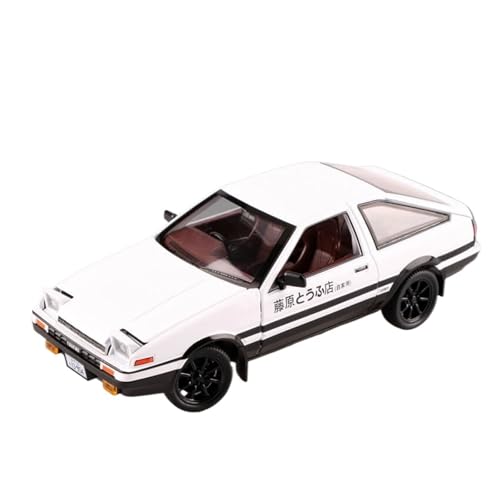 Druckguss 1:20 for Toyota AE86 Initia D Mit Szenensimulation Legierungsautomodell Miniatur Sound Und Licht Pullback-Modellfahrzeug(White) von EXYFRUX