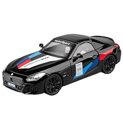 Druckguss 1:22 for BMW Z4 Sportwagen Hardtop Cabrio Dual Mode Legierung Automodell Sound Und Licht Miniaturfahrzeug Modellserie(Black) von EXYFRUX