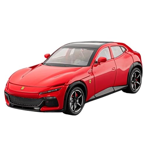 Druckguss 1:22 for Ferrari LaFerrari SP3 P80C FUV Sportwagenserie Sound Und Licht Pullback-Legierung Automodell Miniaturfahrzeugmodell(1:22 Red FUV) von EXYFRUX