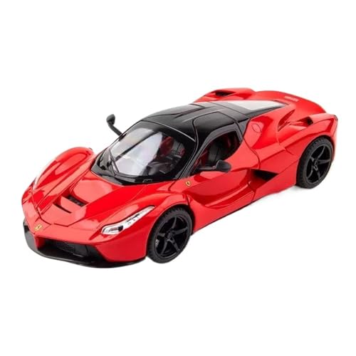 Druckguss 1:22 for Ferrari LaFerrari SP3 P80C FUV Sportwagenserie Sound Und Licht Pullback-Legierung Automodell Miniaturfahrzeugmodell(1:22 Red LaFerar) von EXYFRUX