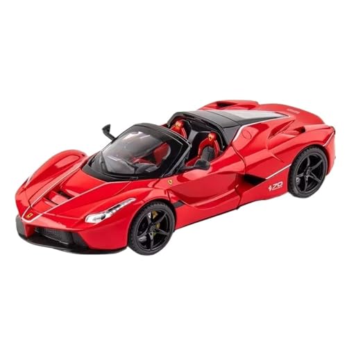 Druckguss 1:22 for Ferrari LaFerrari SP3 P80C FUV Sportwagenserie Sound Und Licht Pullback-Legierung Automodell Miniaturfahrzeugmodell(1:22 Red LaFerar Convertible) von EXYFRUX