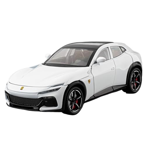 Druckguss 1:22 for Ferrari LaFerrari SP3 P80C FUV Sportwagenserie Sound Und Licht Pullback-Legierung Automodell Miniaturfahrzeugmodell(1:22 White FUV) von EXYFRUX