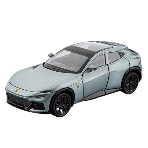 Druckguss 1:22 for Ferrari LaFerrari SP3 P80C FUV Sportwagenserie Sound Und Licht Pullback-Legierung Automodell Miniaturfahrzeugmodell(1:32 Gray FUV) von EXYFRUX