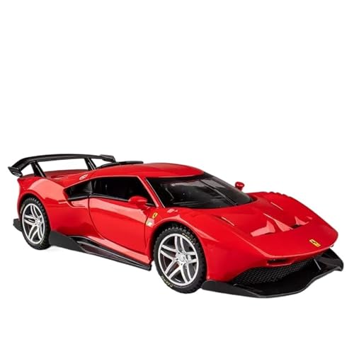 Druckguss 1:22 for Ferrari LaFerrari SP3 P80C FUV Sportwagenserie Sound Und Licht Pullback-Legierung Automodell Miniaturfahrzeugmodell(1:32 Red P80) von EXYFRUX