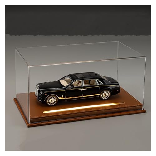 Druckguss 1:24 1:18 for Rolls-Royce Phantom Cullinan Luxusautos Legierungssimulationsautomodell Ton Und Licht Pullback-Miniaturmodell(1:24 Black with Box) von EXYFRUX