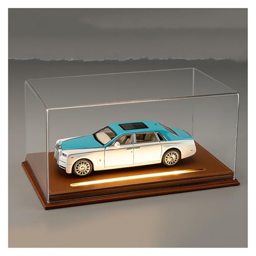 Druckguss 1:24 1:18 for Rolls-Royce Phantom Cullinan Luxusautos Legierungssimulationsautomodell Ton Und Licht Pullback-Miniaturmodell(1:24 White and Blue with Box) von EXYFRUX