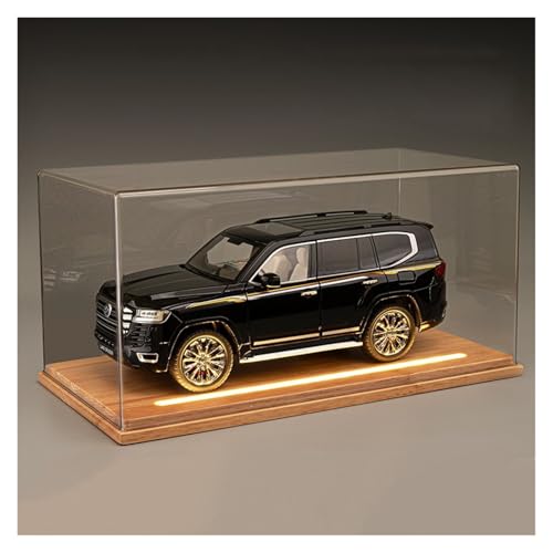 Druckguss 1:24 1:18 for Toyota Land Cruiser Prado LC80 Legierung Simulation Auto Modell Sound Und Licht Pull-Back Miniatur Modell Sammlung(1:18 Land Cruiser Black with Box) von EXYFRUX