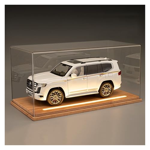Druckguss 1:24 1:18 for Toyota Land Cruiser Prado LC80 Legierung Simulation Auto Modell Sound Und Licht Pull-Back Miniatur Modell Sammlung(1:18 Land Cruiser White with Box) von EXYFRUX