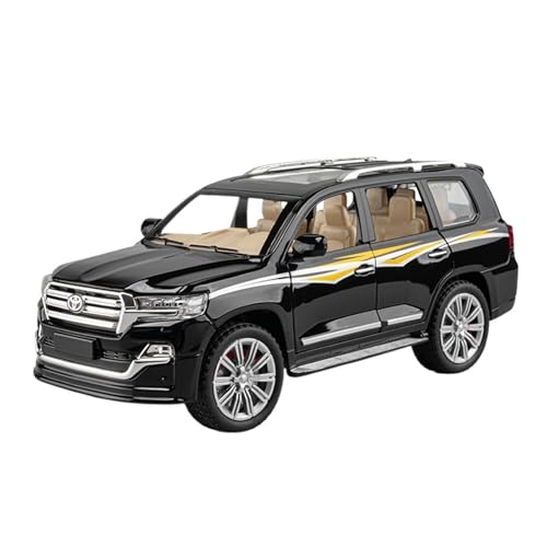 Druckguss 1:24 1:18 for Toyota Land Cruiser Prado LC80 Legierung Simulation Auto Modell Sound Und Licht Pull-Back Miniatur Modell Sammlung(1:18 Prado Black) von EXYFRUX