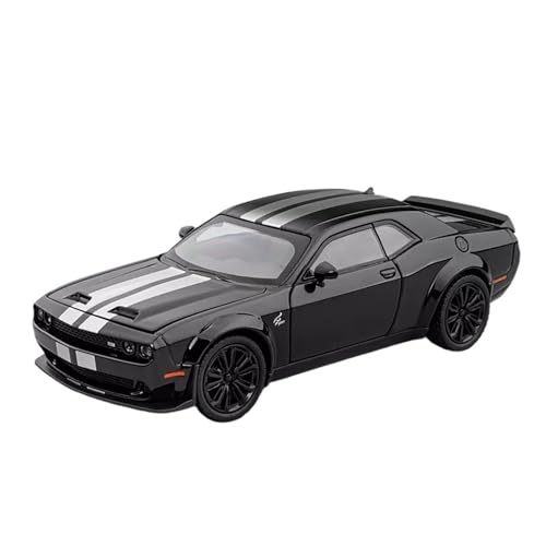 Druckguss 1:24 1:32 for Dodge SRT Hellcat Serie Legierung Auto Modell Simulation Sound Und Licht Miniatur Fahrzeug Modell Ornamente(Black 1/22) von EXYFRUX