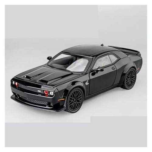 Druckguss 1:24 1:32 for Dodge SRT Hellcat Serie Legierung Auto Modell Simulation Sound Und Licht Miniatur Fahrzeug Modell Ornamente(Black 1/32 Without Sound) von EXYFRUX